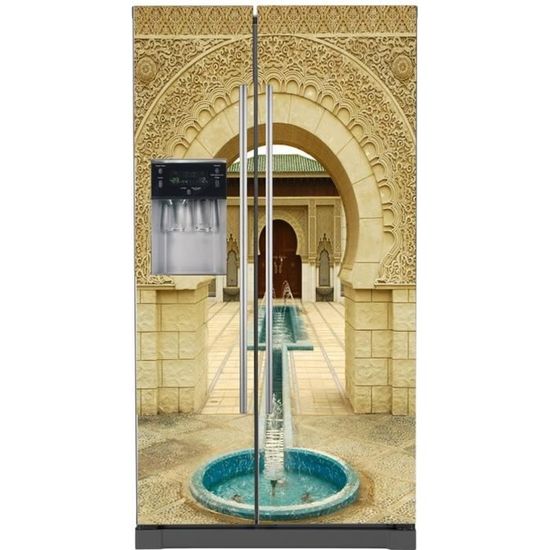 Sticker Déco Porte Fontaine Orientale - 83x204 Cm, Autocollant Haute Qualité Pour Intérieur (Fabriqué En France) - 12