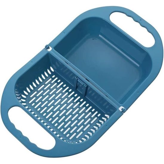 Lacor - 62884 - Égouttoir pliable, passoire de cuisine, avec poignées, gain de place, multifonctionnel, passe au lave-vaisselle, résistant et léger, silicone, sans BPA, 20 cm