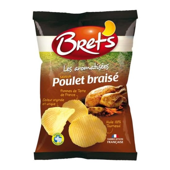 Chips goût poulet braisé 125g Brets Cdiscount Au quotidien