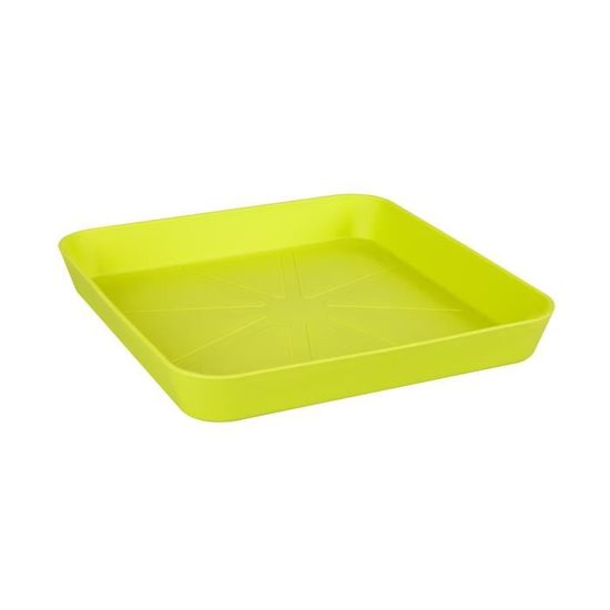 Soucoupe Carrée Elho Loft Urban 22 X 22 Cm - Gris Ciment, Pour Pots De Fleurs Extérieur, Design Moderne