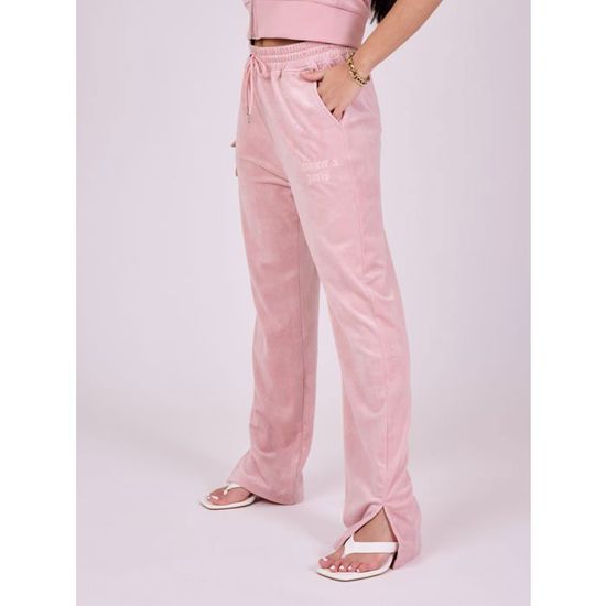Fille Pantalon à applique en velours côtelé taille élastique