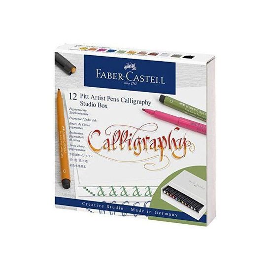 Set De 8 Feutres Pitt Artist Pen Calligraphie India Ink FABER-CASTELL - La Poste