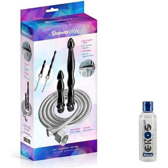 Showerplay Kit Lavement Intime Flexible Douche Canules + Lubrifiant