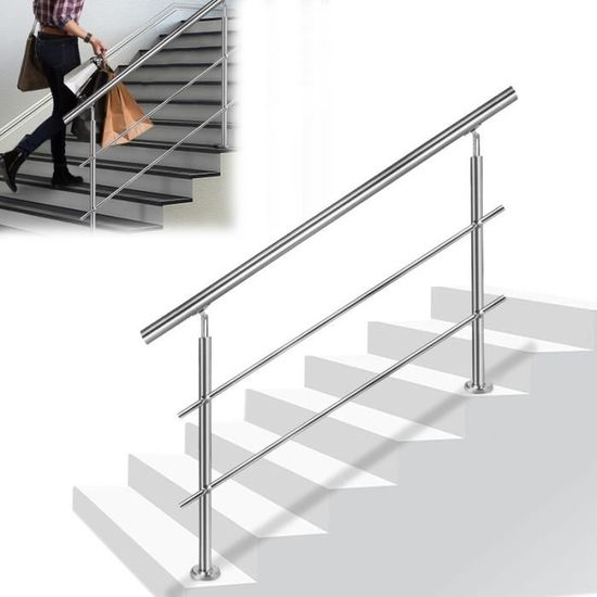 YUENFONG Rampe D'escalier En Acier Inoxydable Pour Escaliers, Balcon