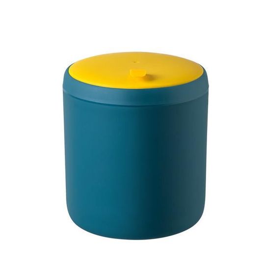 Mini Poubelle De Bureau Avec Couvercle – 3,5 L – Coloris Jaune – Pour Bureau, Chambre, Salle De Bain, Voiture