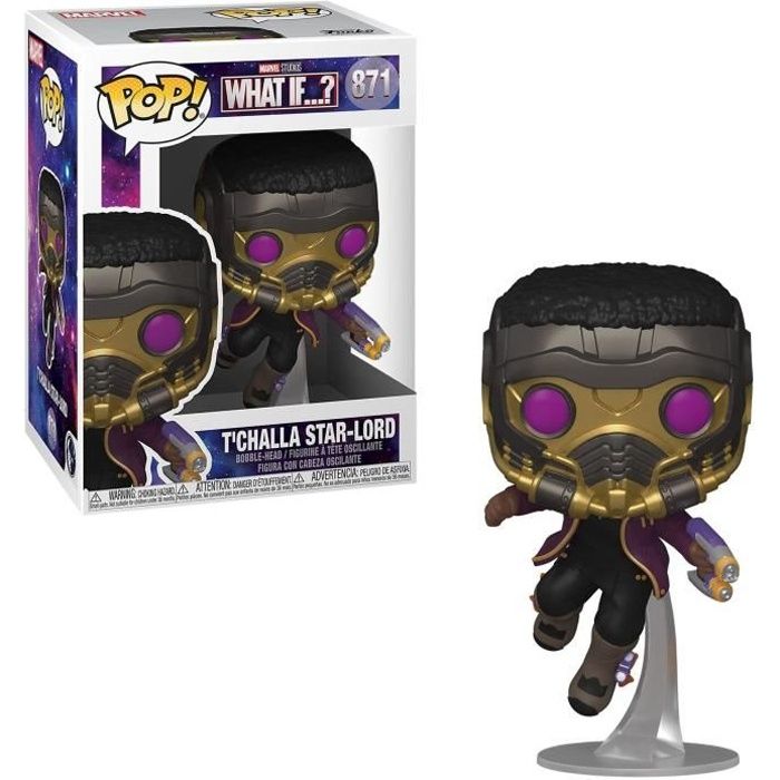 Figurine Funko Pop! Marvel Studios : What if…? - T'Challa Star-Lord