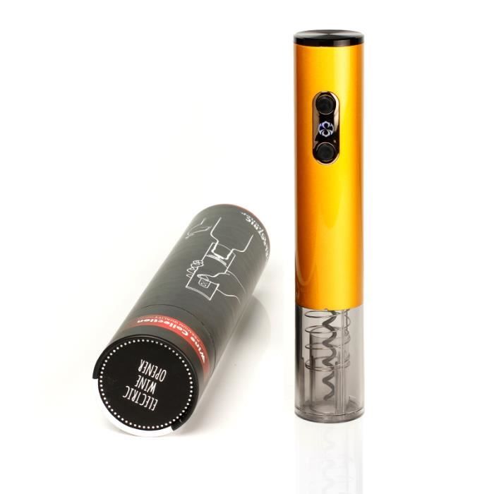 Tire Bouchon Électrique Ouvre Bouteille Professionnel pour Vin Rechargeable Aluminium Sans Fil Décapsuleur Automatique - Jaune