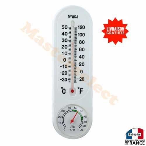 THERMOMETRE HYGROMETRE MURAL POUR EXTERIEUR INTERIEUR TEMPERATURE