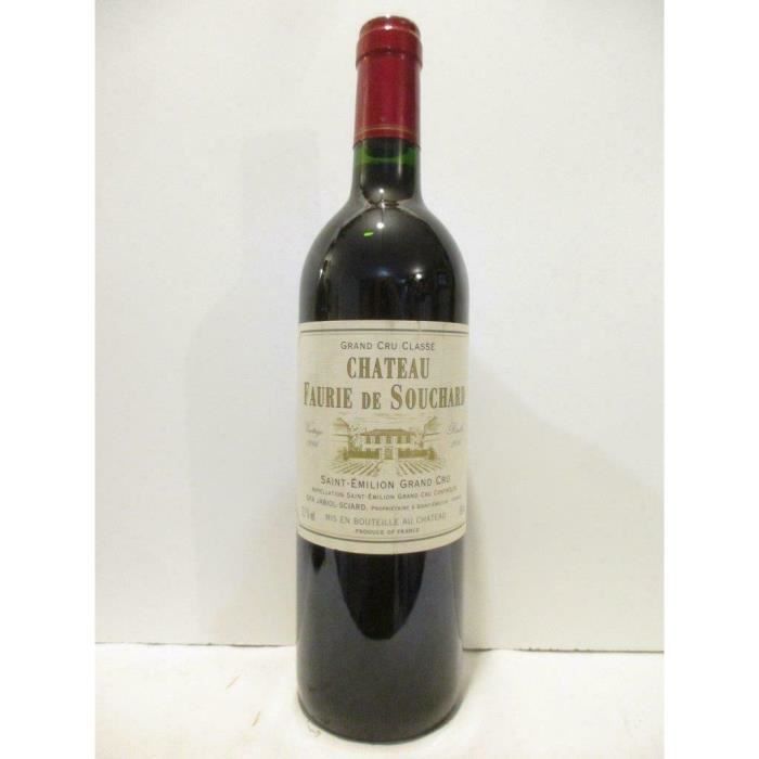 saint-émilion château faurie de souchard grand cru classé rouge 1996 - bordeaux