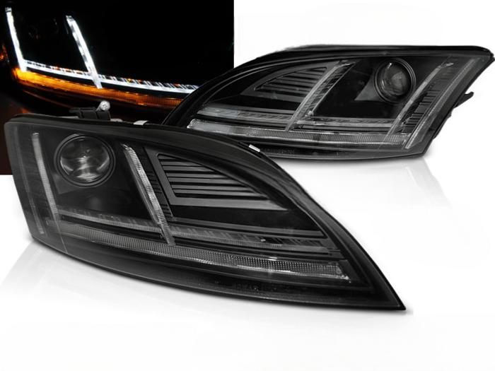 Paire de feux phares Audi TT 8J 2010-2014 Daylight led DRL Noir Xenon