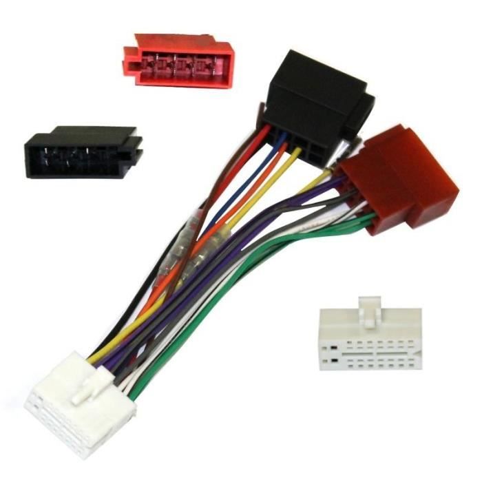 Adaptateur H6 fiche ISO pour autoradio CLARION