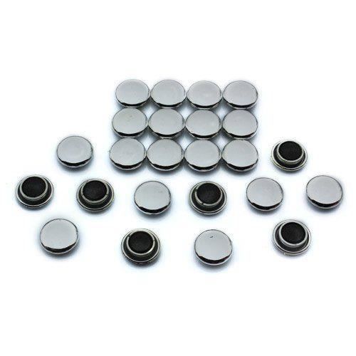 Magnet Expert Lot de 24 petits aimants pour tableaux et réfrigérateurs Argenté 20 x 7,5 mm