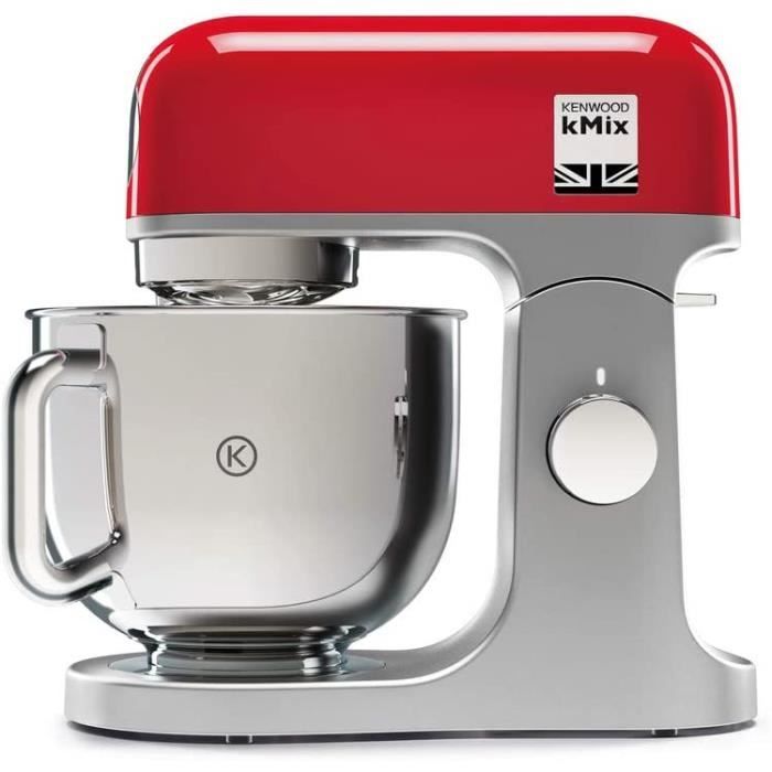 Kenwood kMix KMX750RD, Robot Pâtissier, Robot pâtissier multifonctions avec Bol en Acier 5 L, 1000 Watt, Rouge