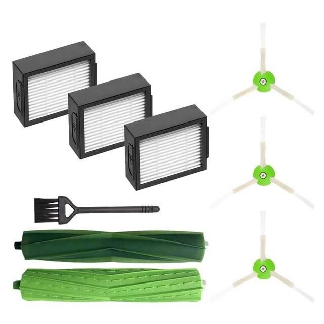 Kit d'accessoires pour aspirateur Robot iRobot Roomba i7 Plus E5 E6 I Series, brosses latérales à rouleau central, filtres Hepa