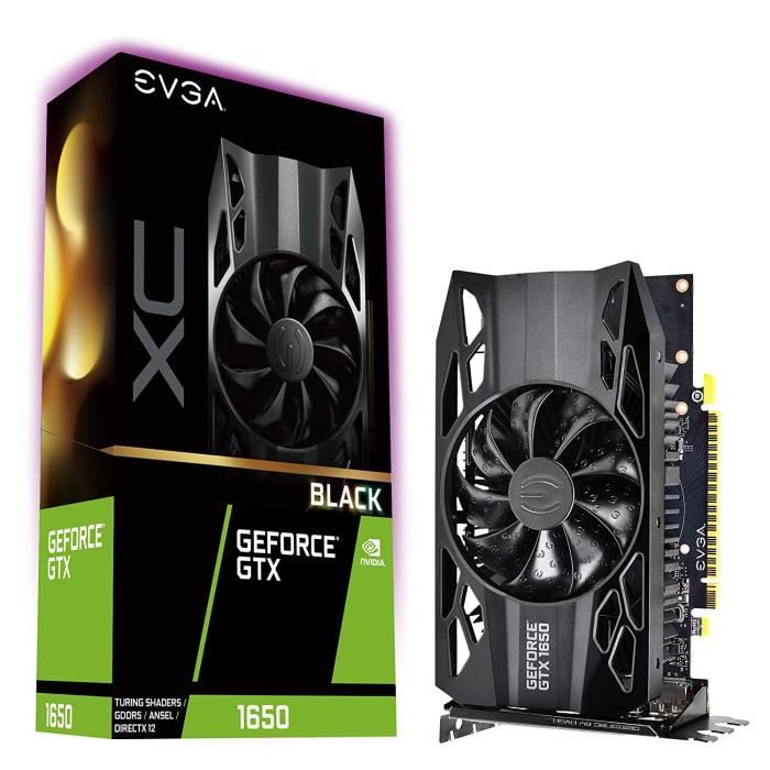 EVGA GeForce GTX 1650 XC Black Gaming, 4GB GDDR5, Carte Graphique 04G-P4-1151-KR