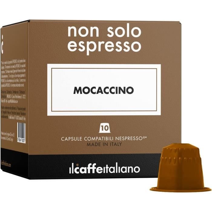 80 Capsules de Soluble Mocaccino compatibles avec machines Nespresso - Nespresso 80 x Dosettes - Il Caffè Italiano