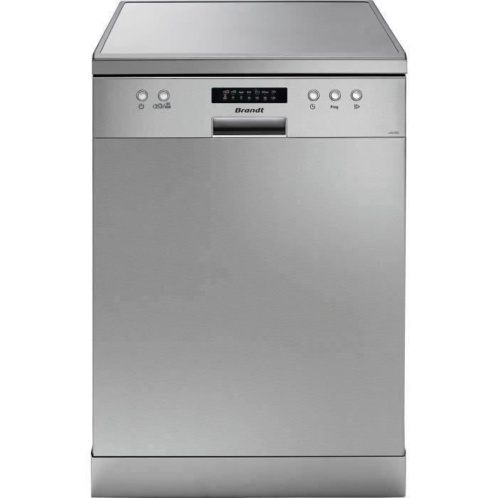 Lave-vaisselle pose libre BRANDT LVC137S - 13 couverts - L60cm - 47dB - Argent