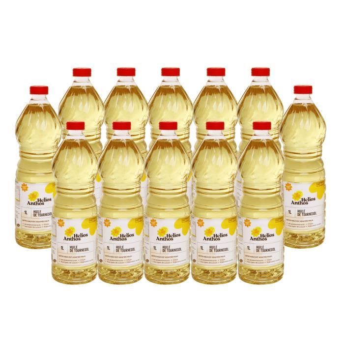 Huile de tournesol 12x1L - HELIOS ANTHOS - SOL - Friture, Cuisson, Assaisonnement -