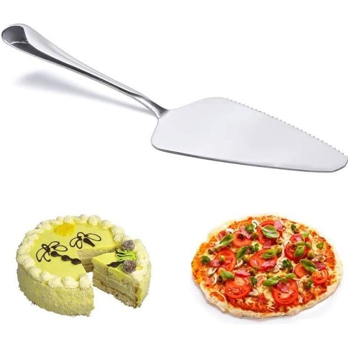 Pelles à Tarte Pelle pour Gâteaux en Acier Inoxydable Cutter pour Gâteaux Pizza Steak