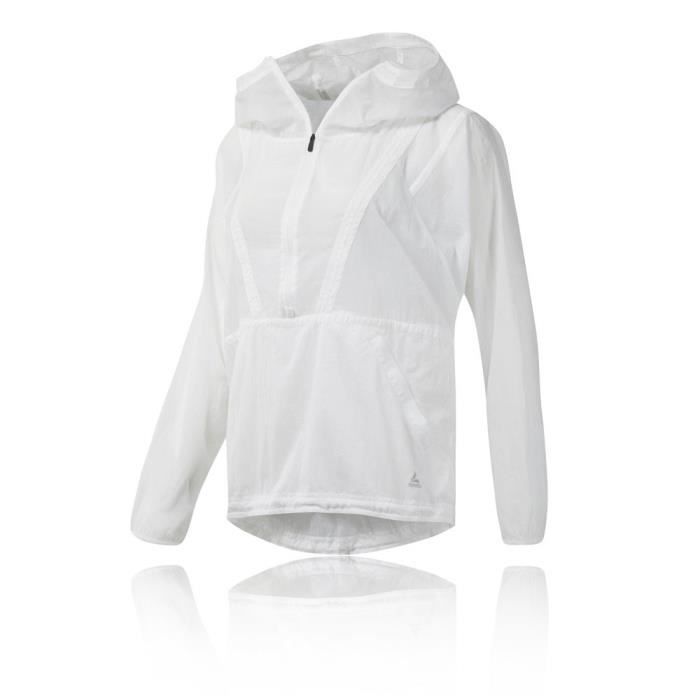 Reebok Femmes Packable Veste De Sport À Capuche Coupe-Vent