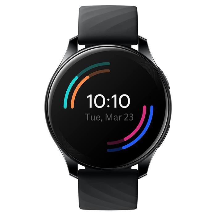 OnePlus Watch Montre Intelligente Bluetooth 5.0 avec autonomie de 14 Jours et résistance à l'eau 5ATM IP68 Noir