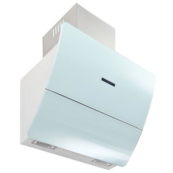 Hotte murale Acier inoxydable 756 m³-h 60 cm Blanc