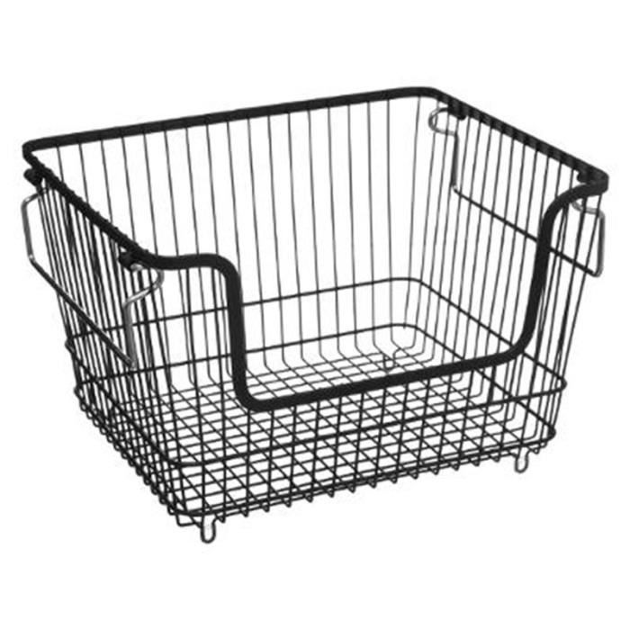 Panier en Métal Empilable -Wired- 21cm Noir