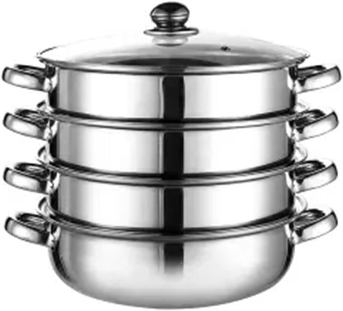 Panier Vapeur Inox - 3 Tailles - Pour Cuisson Vapeur Légumes, œufs, Riz - Compatible Avec Laveuse à Riz