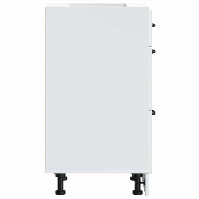 Moderne Placard de cuisine Lucca SWEETY Meuble bas de cuisine blanc bois dingénierie 40x46x81.5 cm BB1001