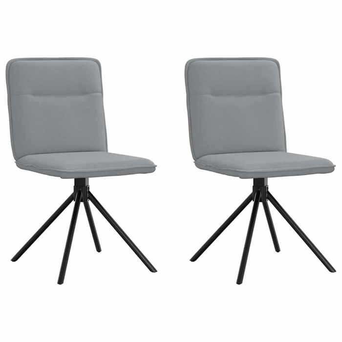 2 PCS Chaises de cuisine Gris - Magnifique Chaises à manger Classique Pour salon gris clair tissu 7954