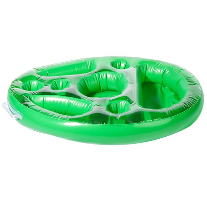 Porte-gobelets Gonflable 8 Trous Pour Piscine – Flotteur Bar, Plateau Avec Poignées, PVC 70x50 Cm