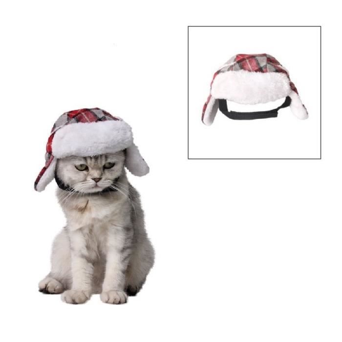 Animaux Chapka Festival De Vacances De Noel Costume Chat Chien Vieux Mode Classique Plaid Hat Fead5 Cdiscount