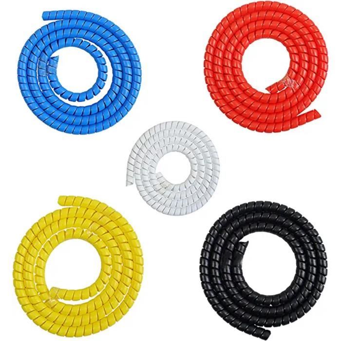 Hinleise Gaine De Protection Fil En Spirale 22mm - Câble Protection Polypropylène 2m Rouge