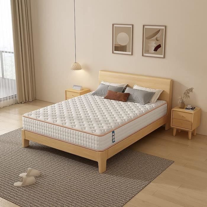 Matelas - STANEW - 160x200 cm - Mousse à Mémoire - Épaisseur 18 cm - Anti-acarien Hypoallergénique