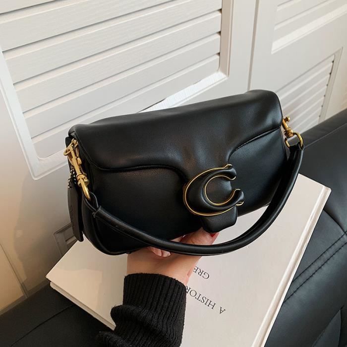 Noir Sac Main de Luxe de Marque de Styliste pour Femme Sacoche Super Douce Souple la Mode pour Docu