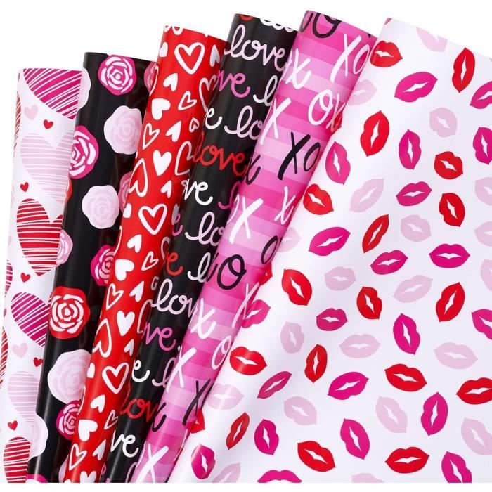 30 Feuilles De Papier D'Emballage De Mariage, 1 Rouleau De