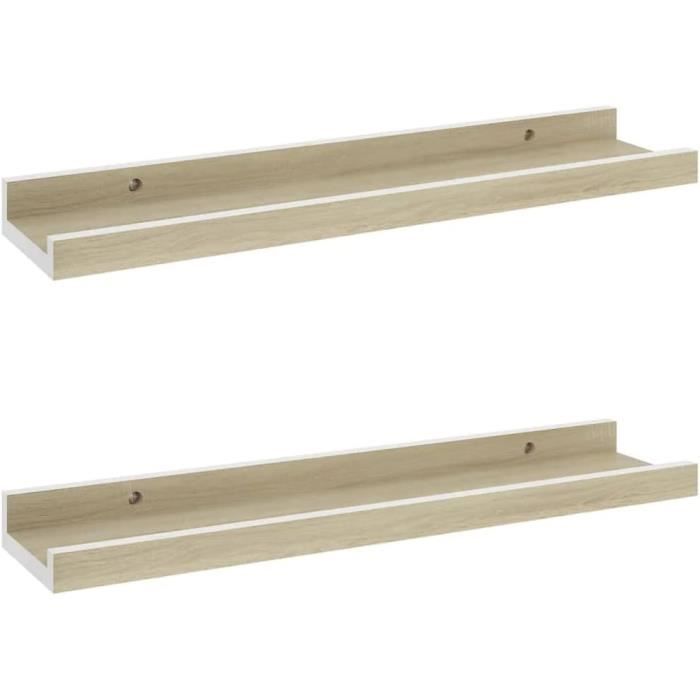 Set De 4 Etagères Cubes Murales VidaXL - Chêne Sonoma 30x15x30 Cm | Etagères Flottantes Salon Chambre Déco