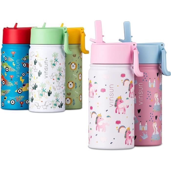 MHwan Gourde Enfant, 600ml Grande Capacité, Robuste Et