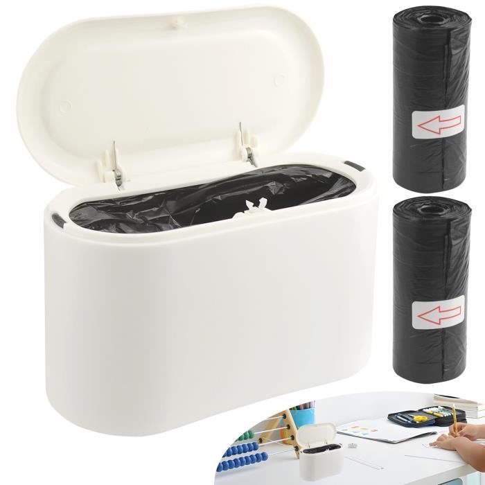 Cdiscount Poubelle Voiture Avec Couvercle 495ml 50 Sacs Inclus