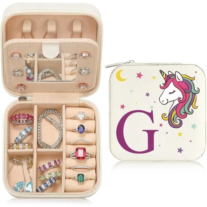 Ghope Boîte à Bijoux De Voyage Avec Miroir, Petit étui De Voyage