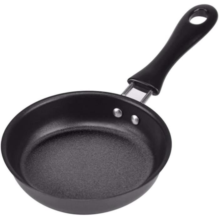 Poêle à Omelette Mini Antiadhésive En Acier Inoxydable - Poignée Solide, Pour Gaz Et Induction, Usage Maison Et Restaurant