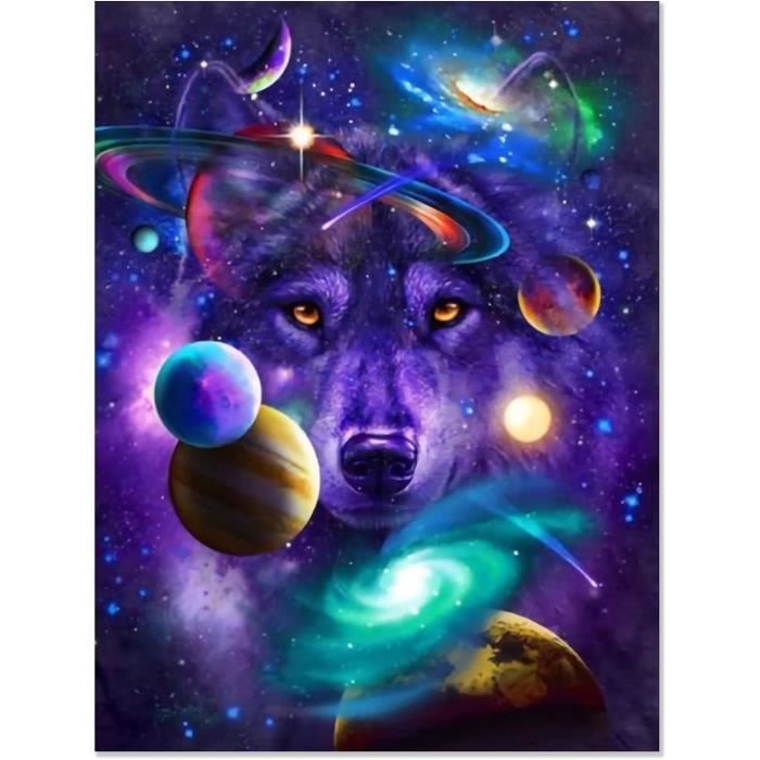 5D Broderie Diamant Loup Kit, Peinture Diamant Kits Craft Photos Pour Home Décoration Murale