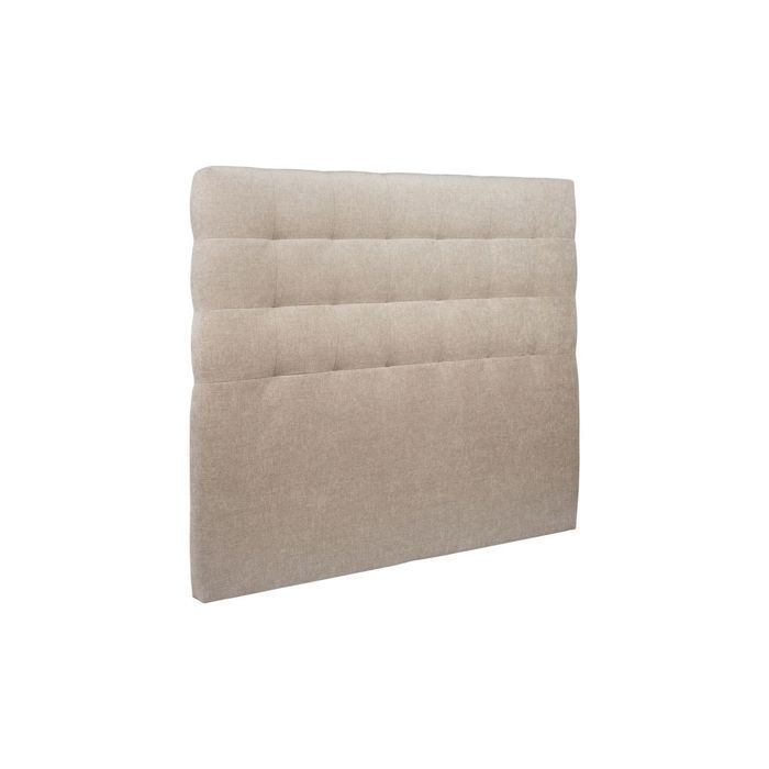 Tete de lit Capitonnée Tissu Beige brun L 140 cm - Ep 10 cm rembourré - Tête de lit design en bois massif Tete de lit Capitonnée Tissu Beige brun L 140 cm - Ep 10 cm rembourré - Tête de lit design en bois massif