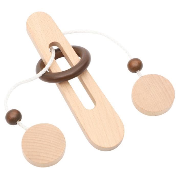 Jeu de logique en bois - Puzzle classique - Boucle de - Pour adultes et enfants