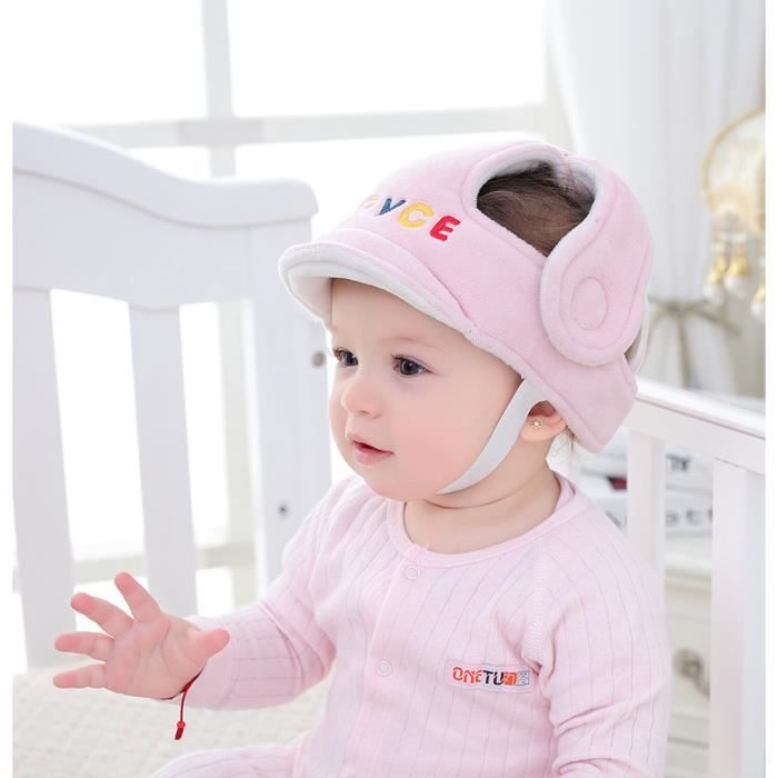 JINYJIA Bébé Casque de Protection Réglable Chapeau de Protection en Coton Adaptées aux Enfants de 0 à 2 Ans Chapeau Anti-Collision pour Bébé Bébé Head Protector 