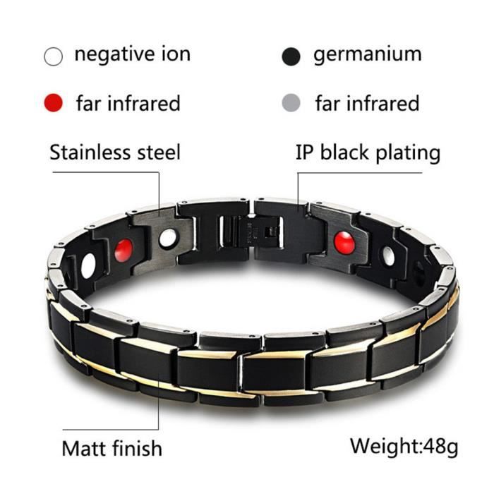bracelet homme en titane incrustation carbone aimant de 2000g magnetique bracelet homme en titane incrustation carbone aimant de 2000g magnetique