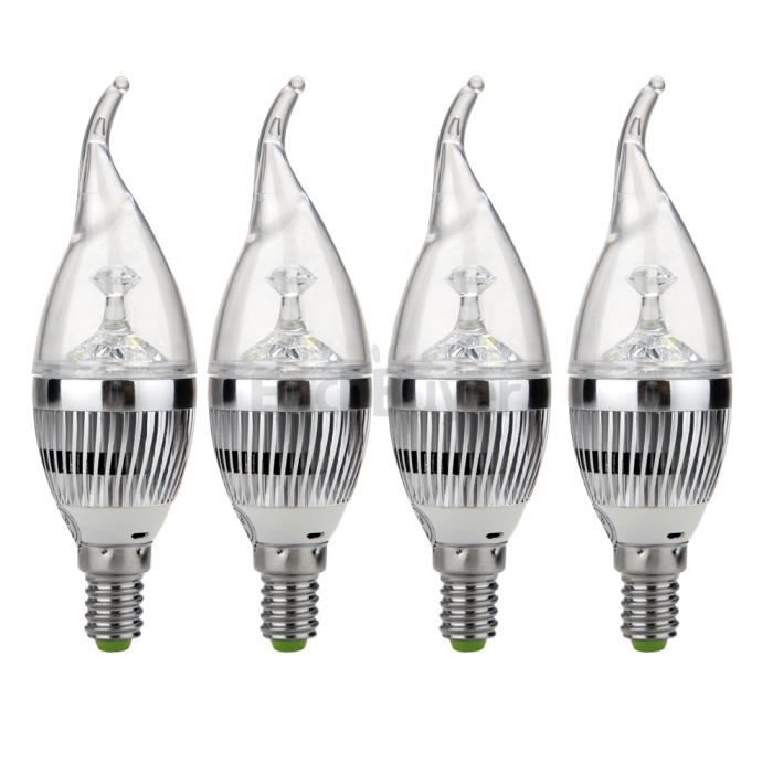 4 X E14 Ampoule Lampe Spot 3 LEDs Blanc Froid 1000 Cdiscount Maison