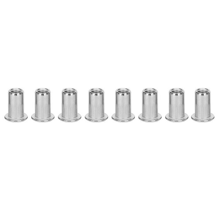 Lot De 220 écrous à Rivets Filetés Plats - Acier Au Carbone Plaqué - JinZeYou - Neuf