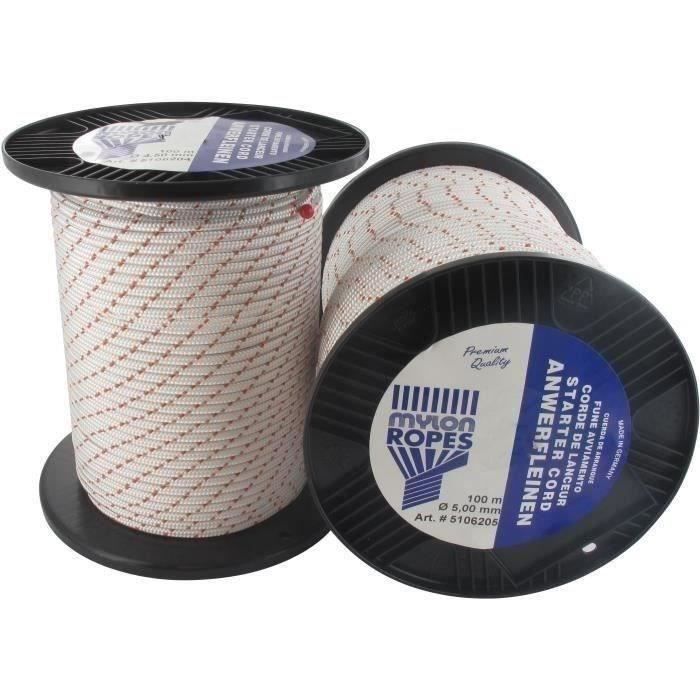 Rouleau de corde lanceur - Diamètre 3,0 mm - Longueur 100 m - MYLON