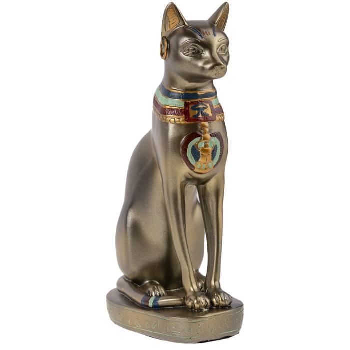 Chat Egyptien Deesse Bastet Grand Modele Hauteur 30 Cm Cdiscount Maison